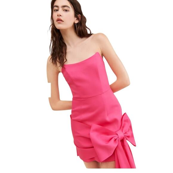 Elliatt Strapless Mini Dress with Oversized Side Bow Size Small Cocktail Evening - Picture 5 of 7